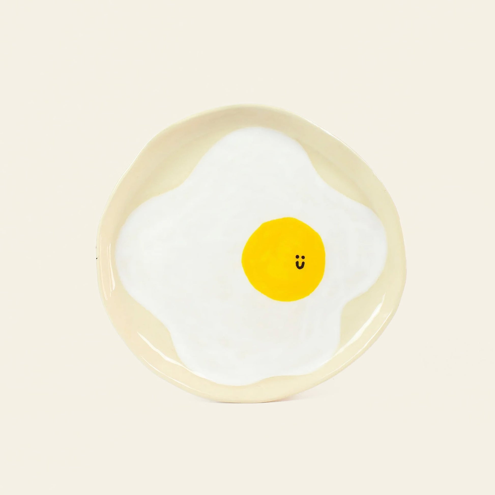 Wobbly Studio Happy Things Plate Happy Fried Egg