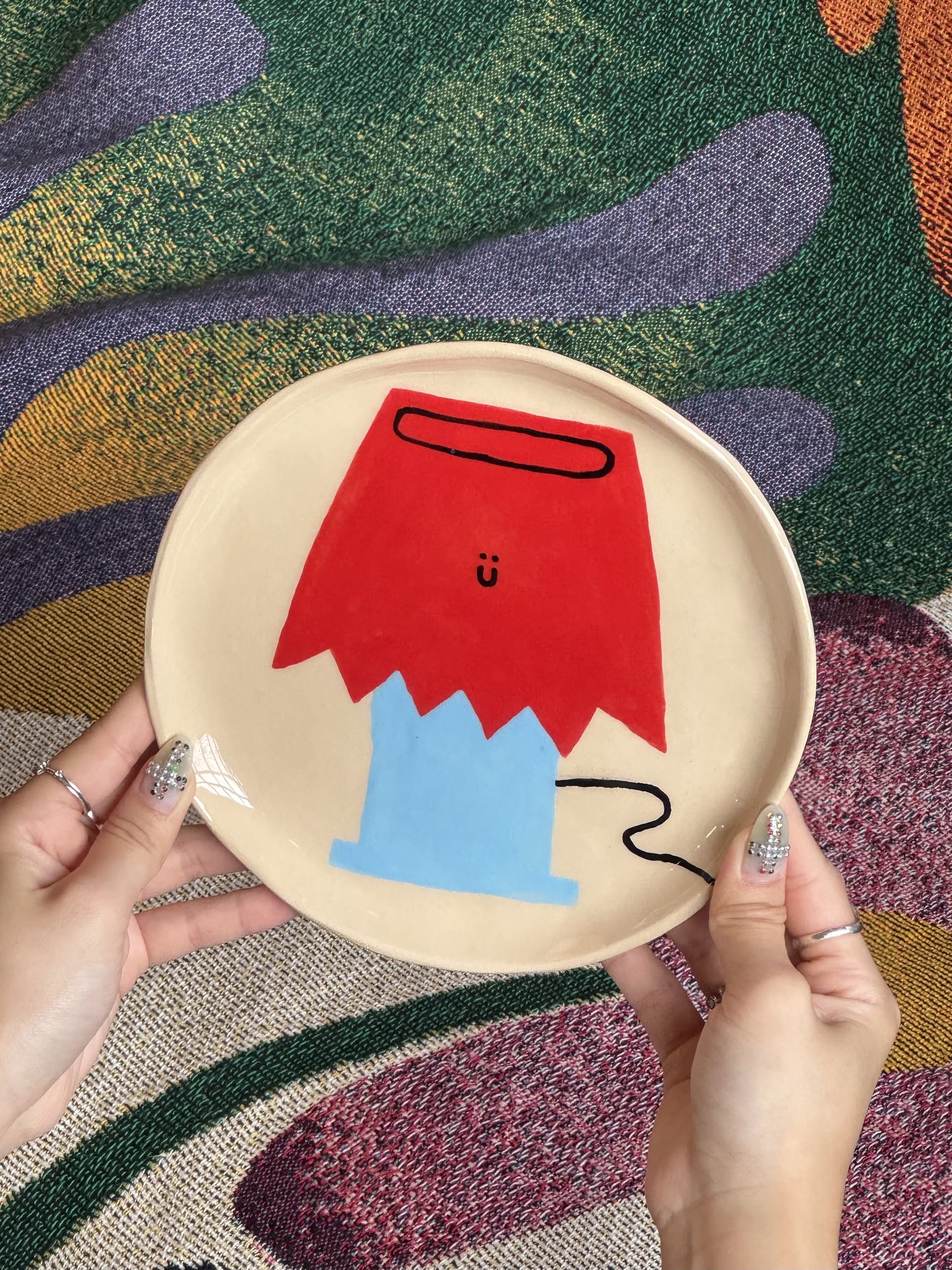 Wobbly Studio Happy Things Plate Happy Lamp