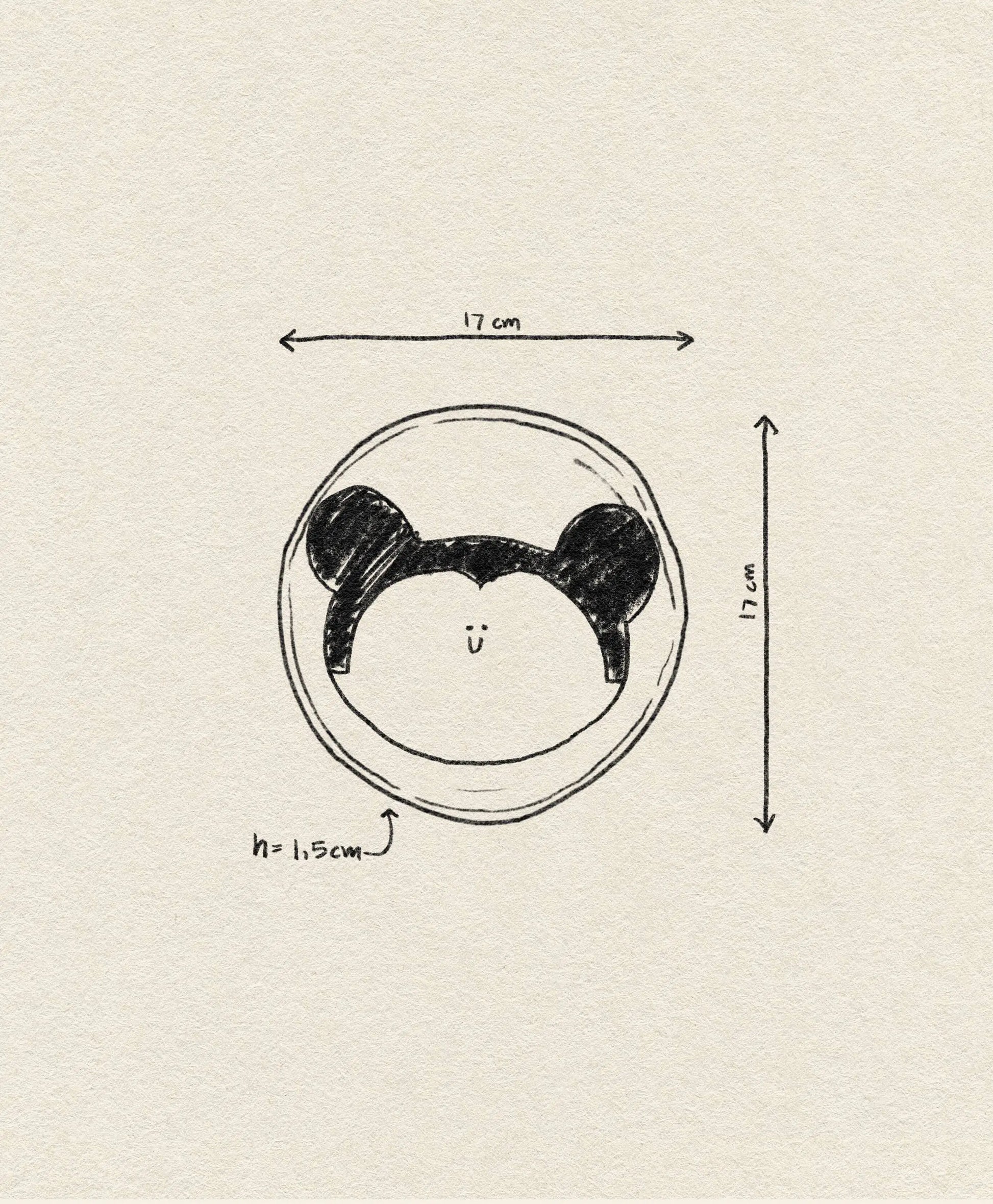 Wobbly Studio Happy Things Plate Happy Souris 3