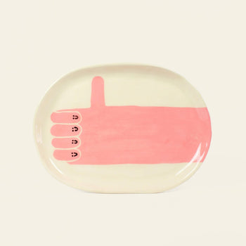 Wobbly Studio Happy Things Plate Happy Thumb Up