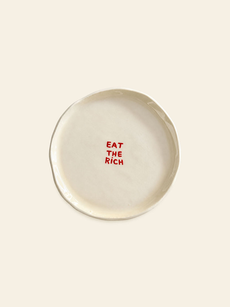 Wobbly Studio Mini Plate - Eat The Rich