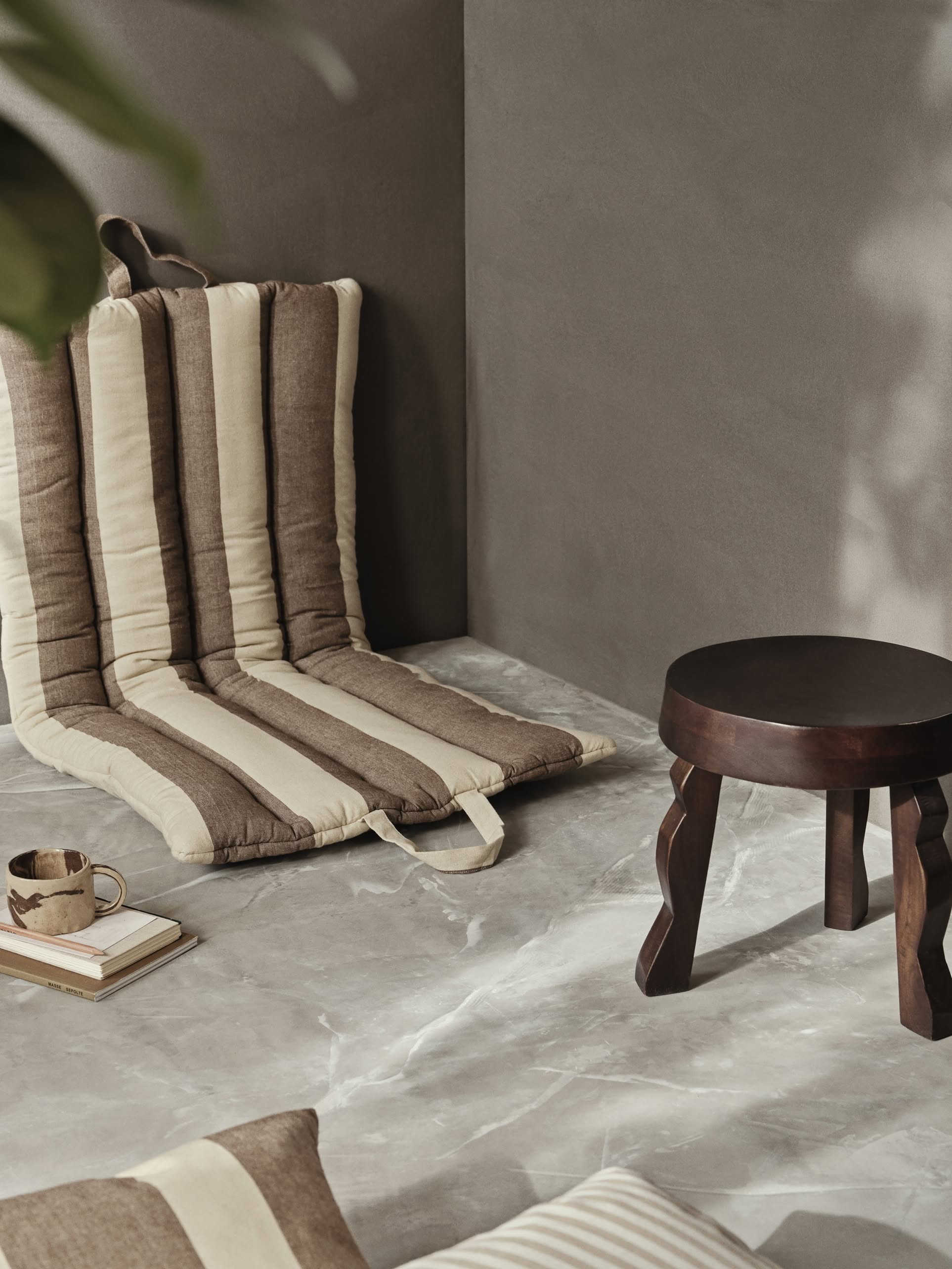 ferm LIVING Faye Stool Dark Brown