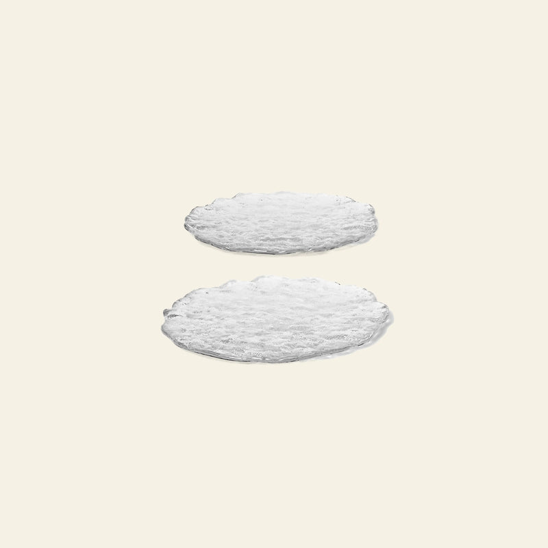 ferm LIVING Momento 玻璃饰盘 L 号，两件套