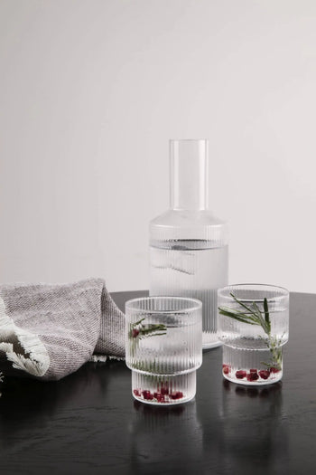 Ferm Living Ripple Glasses Set Of 4 Clear