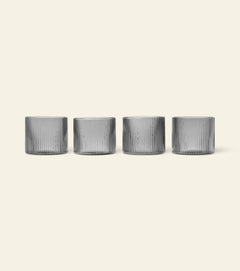 ferm LIVING Ripple Low Glasses, Set of 4