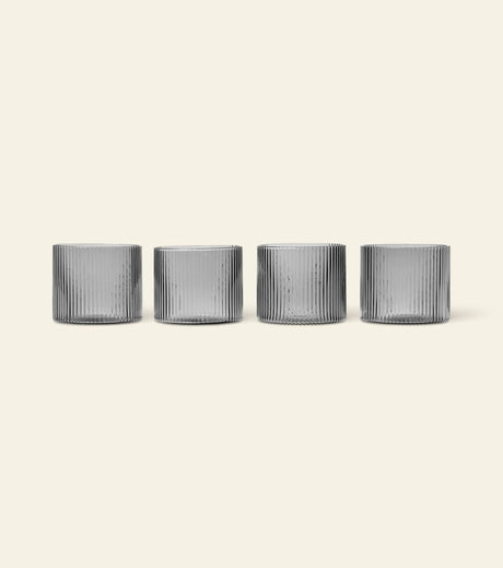 ferm LIVING Ripple Low Glasses, Set of 4