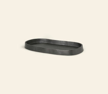 Ferm Living Yama Tray Oval Blackened Aluminium