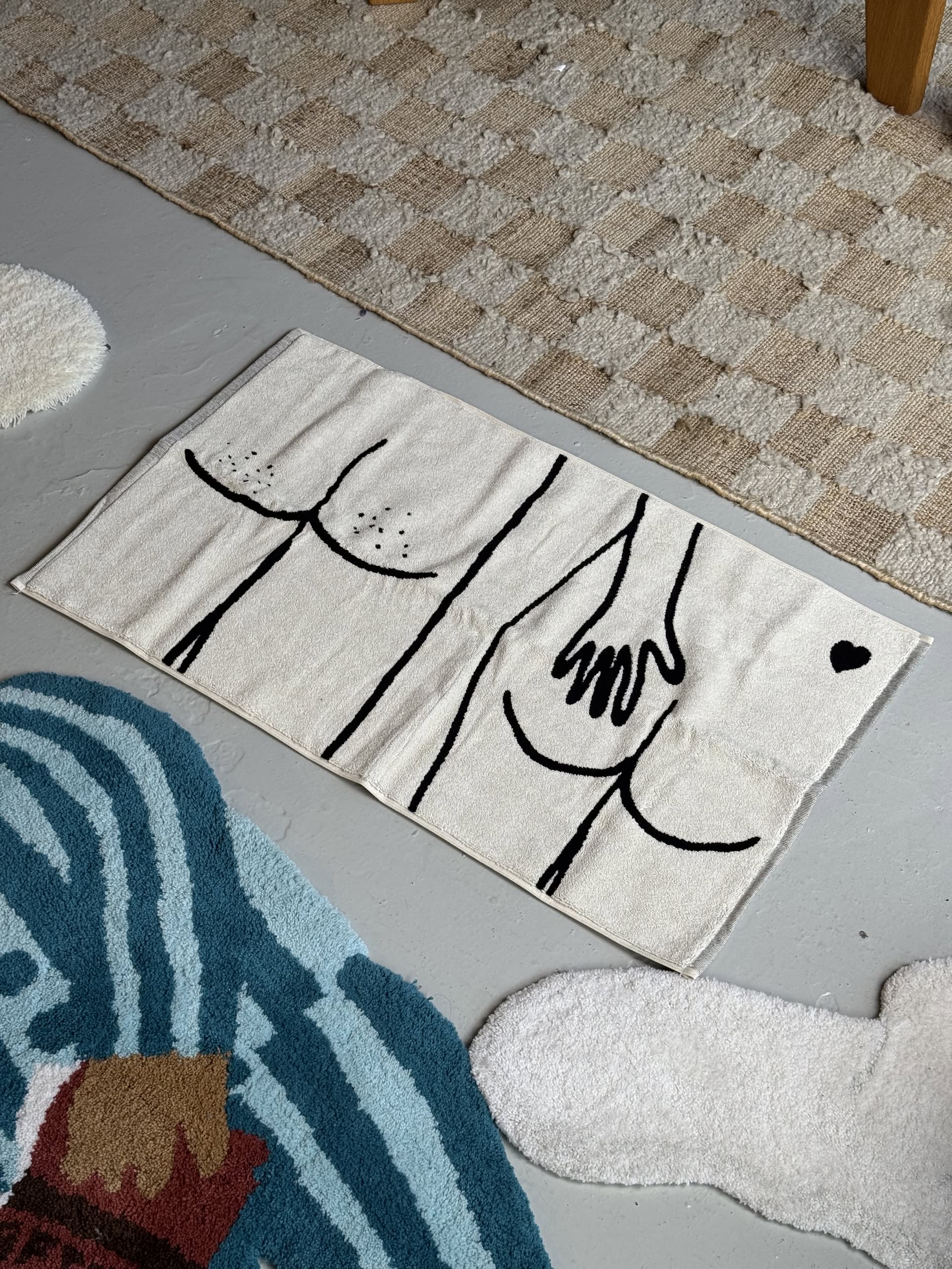 helen b Naked Couple Back Bath Mat