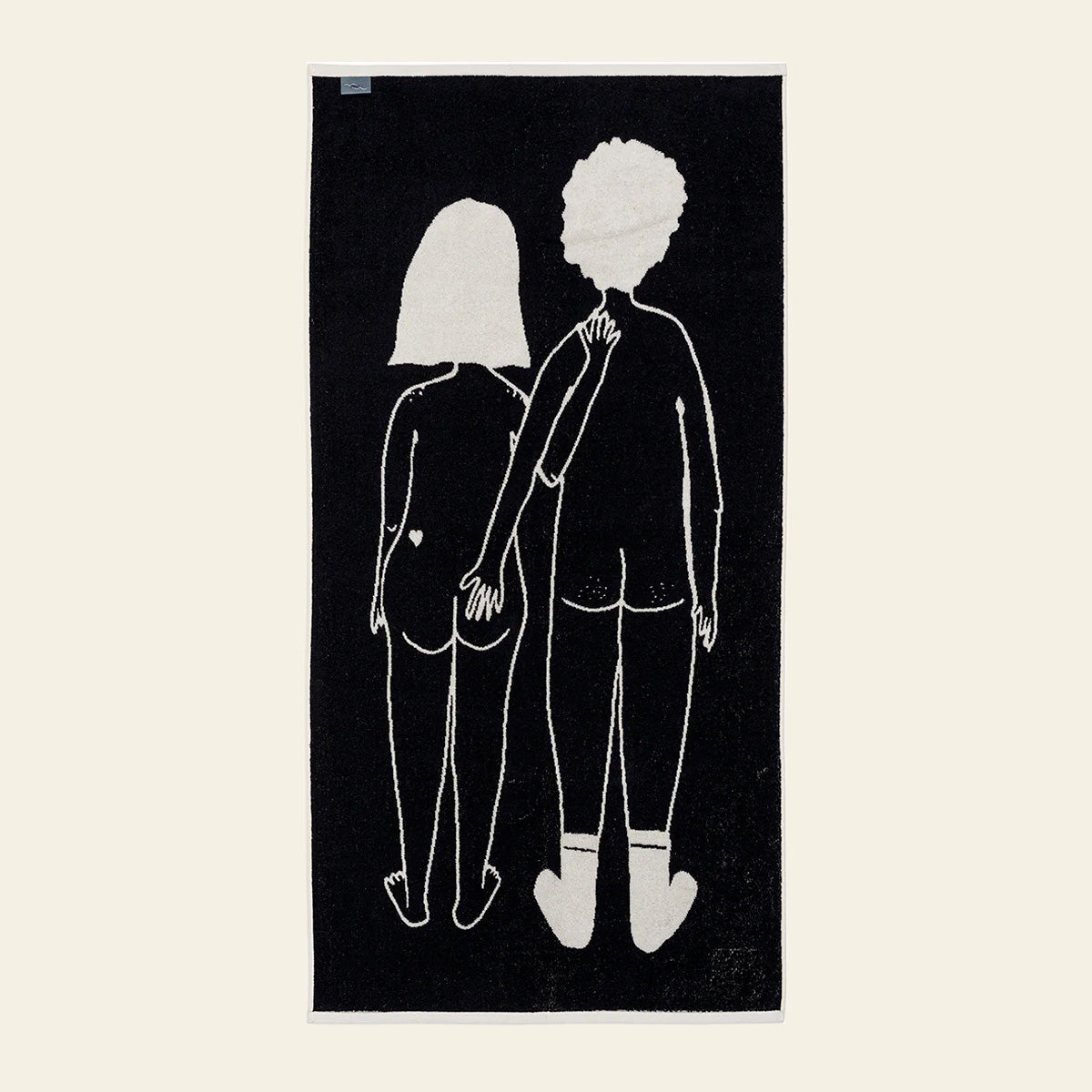helen b Naked Couple Back Bath Towel