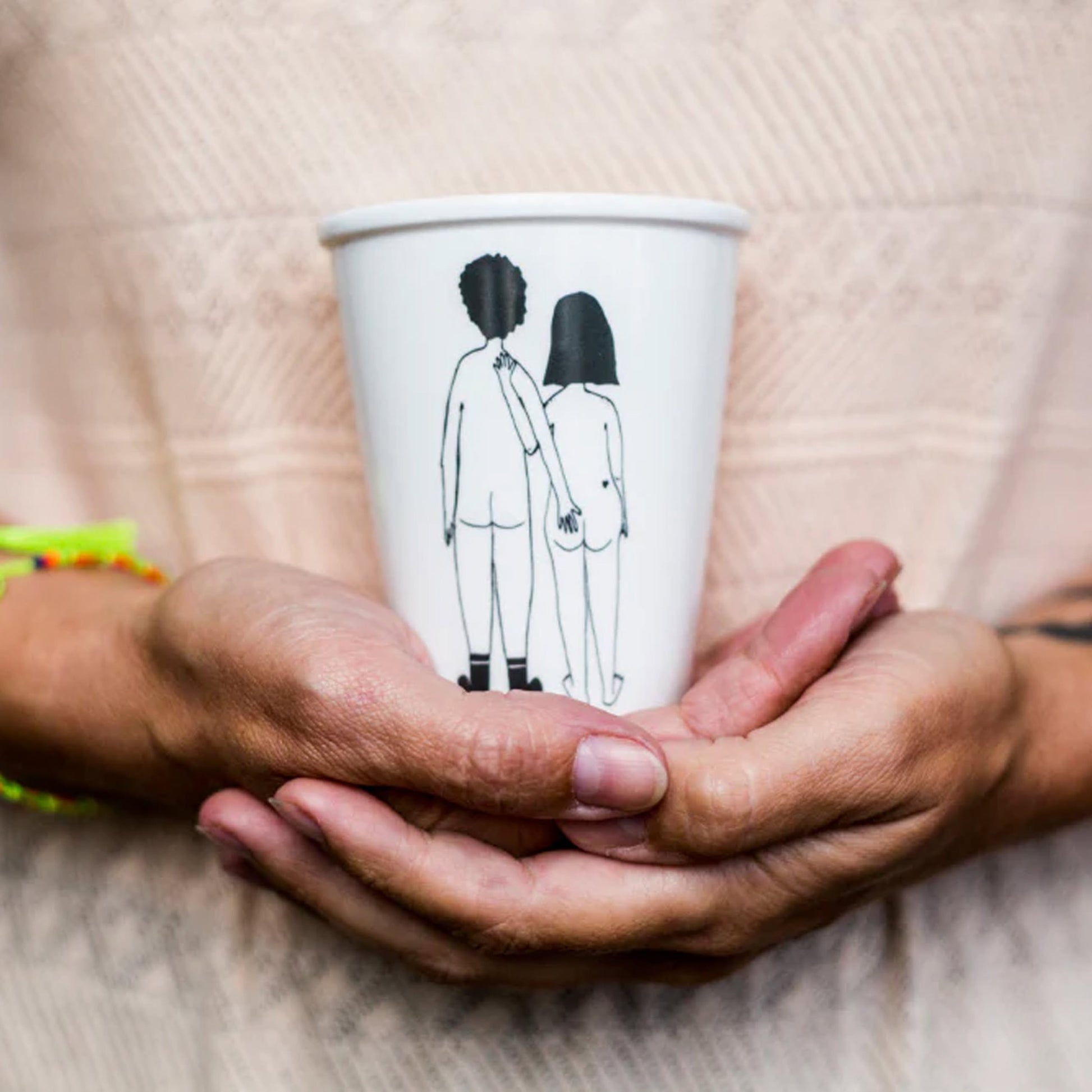 helen b Naked Couple Back Cup