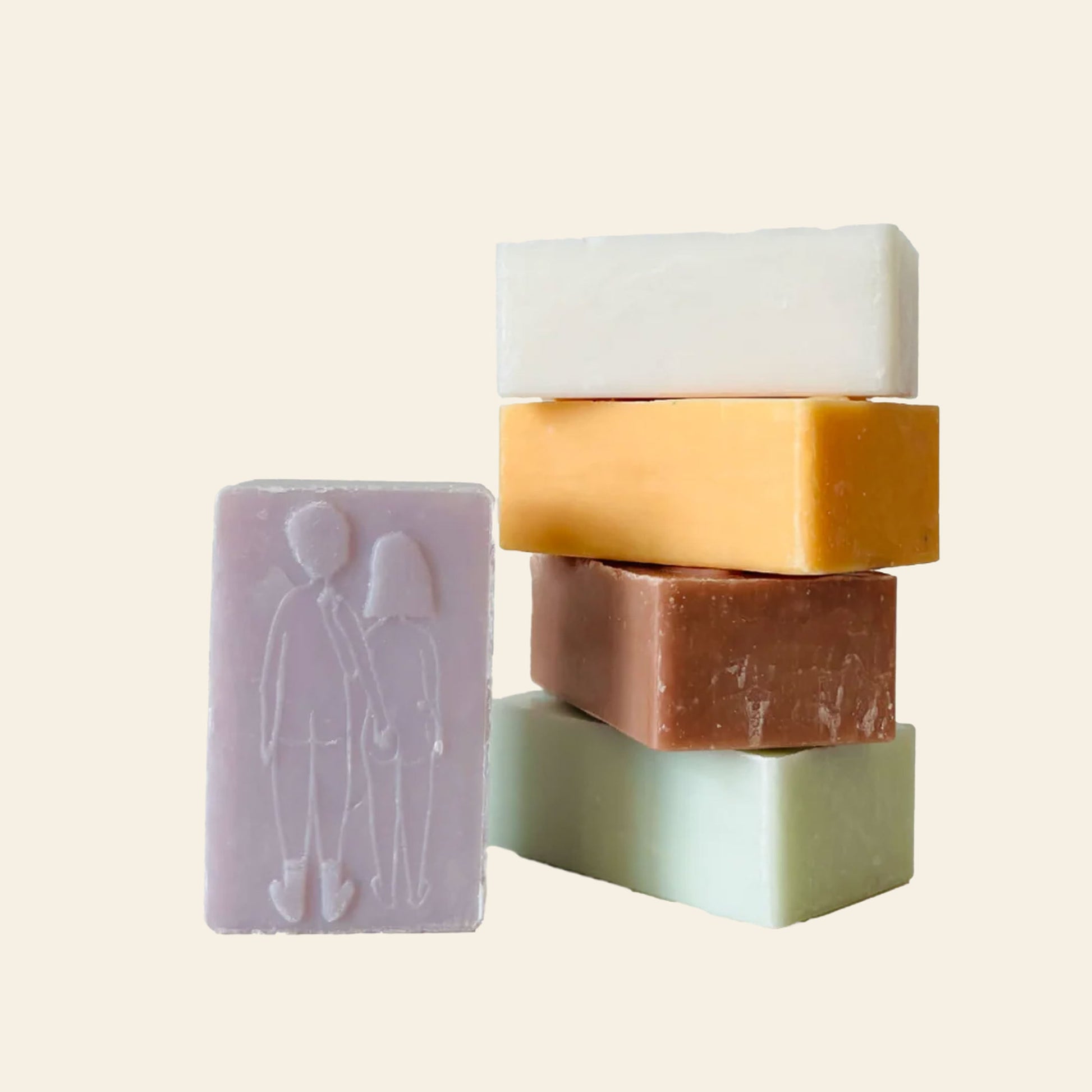 helen b Naked Couple Back Soap Lavender