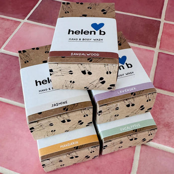 helen b Naked Couple Back Soap Lavender