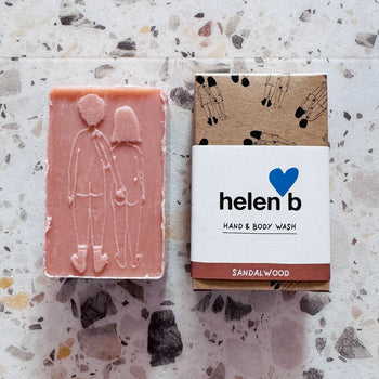 helen b Naked Couple Back Soap Sandalwood