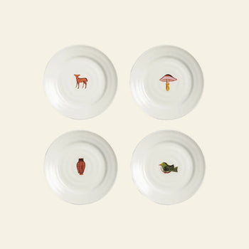 &klevering Autumn Plate Small Set of 4 Multicolour