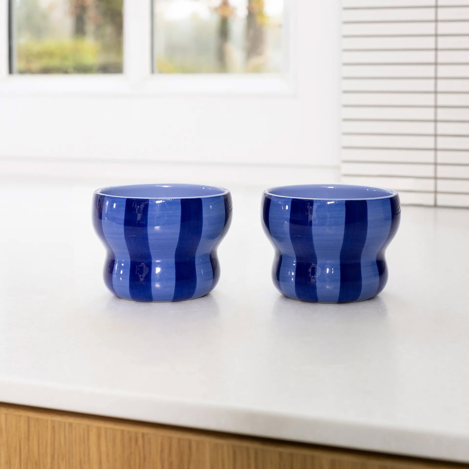 &klevering Circus Mug Large Set of 2 Blue