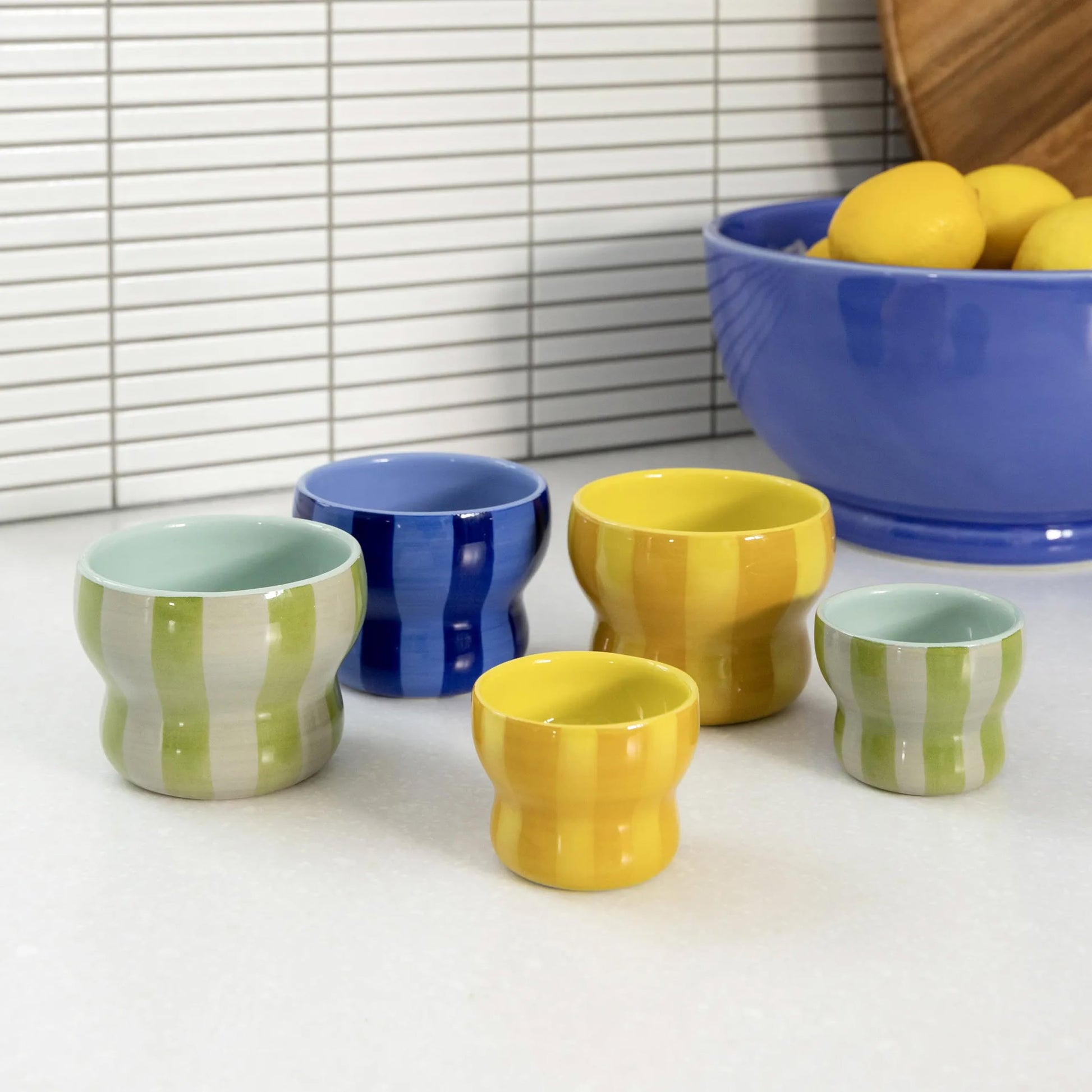 &klevering Circus Mug Large Set of 2 Blue