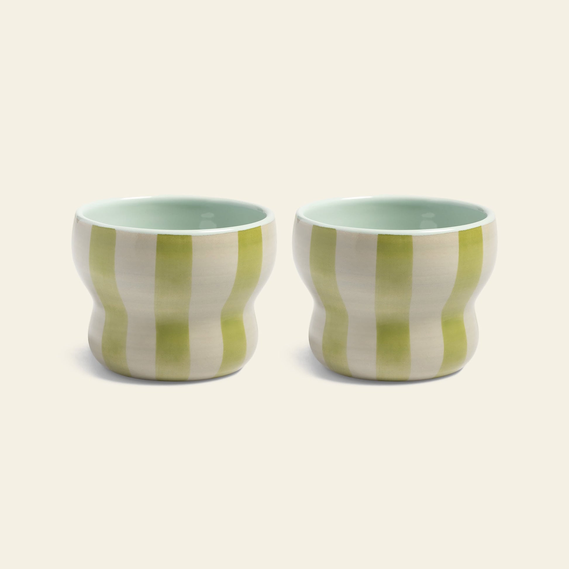 &klevering Circus Mug Large Set of 2 Green