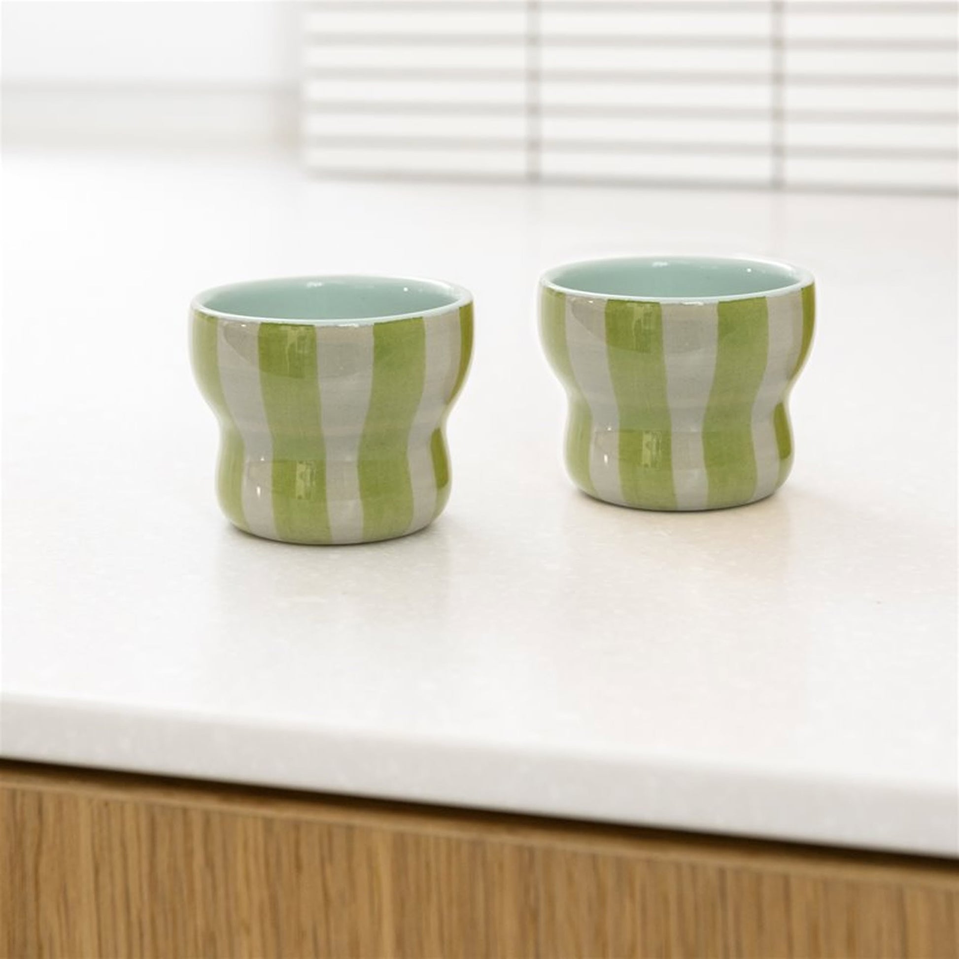 &klevering Circus Mug Large Set of 2 Green