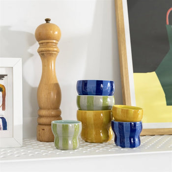 &klevering Circus Mug Large Set of 2 Green