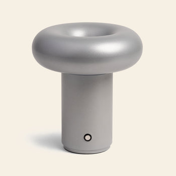 &klevering Glimpse Portable Lamp Frosted Silver