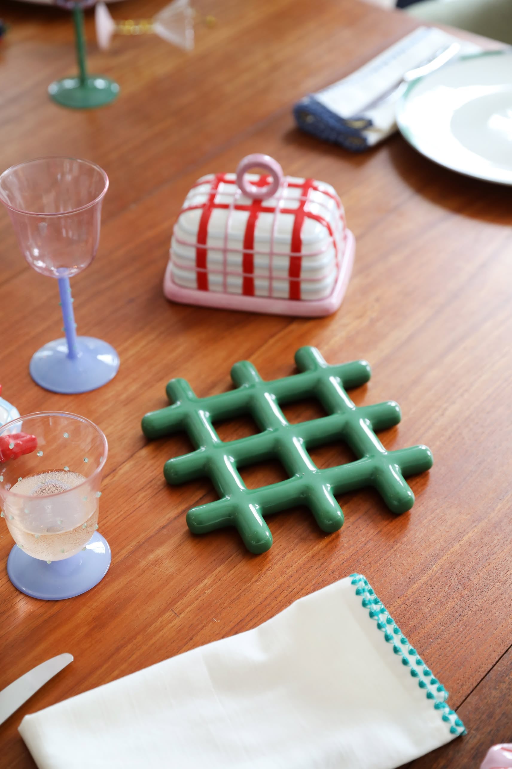 &klevering Grid Trivet Green