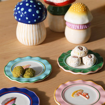 &klevering Magic Mushroom Plate Set of 4 Multicolour