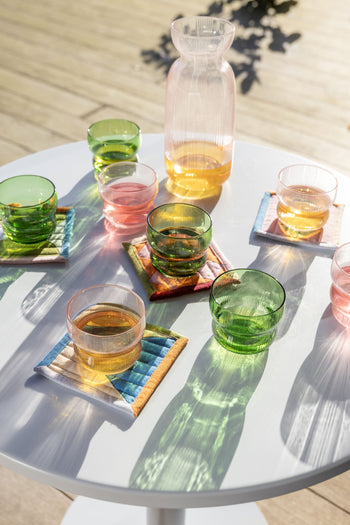 &klevering Stitch Coaster Set of 4 Multicolour