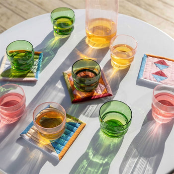 &klevering Stitch Coaster Set of 4 Multicolour