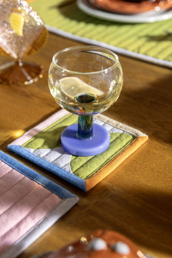 &klevering Stitch Coaster Set of 4 Multicolour