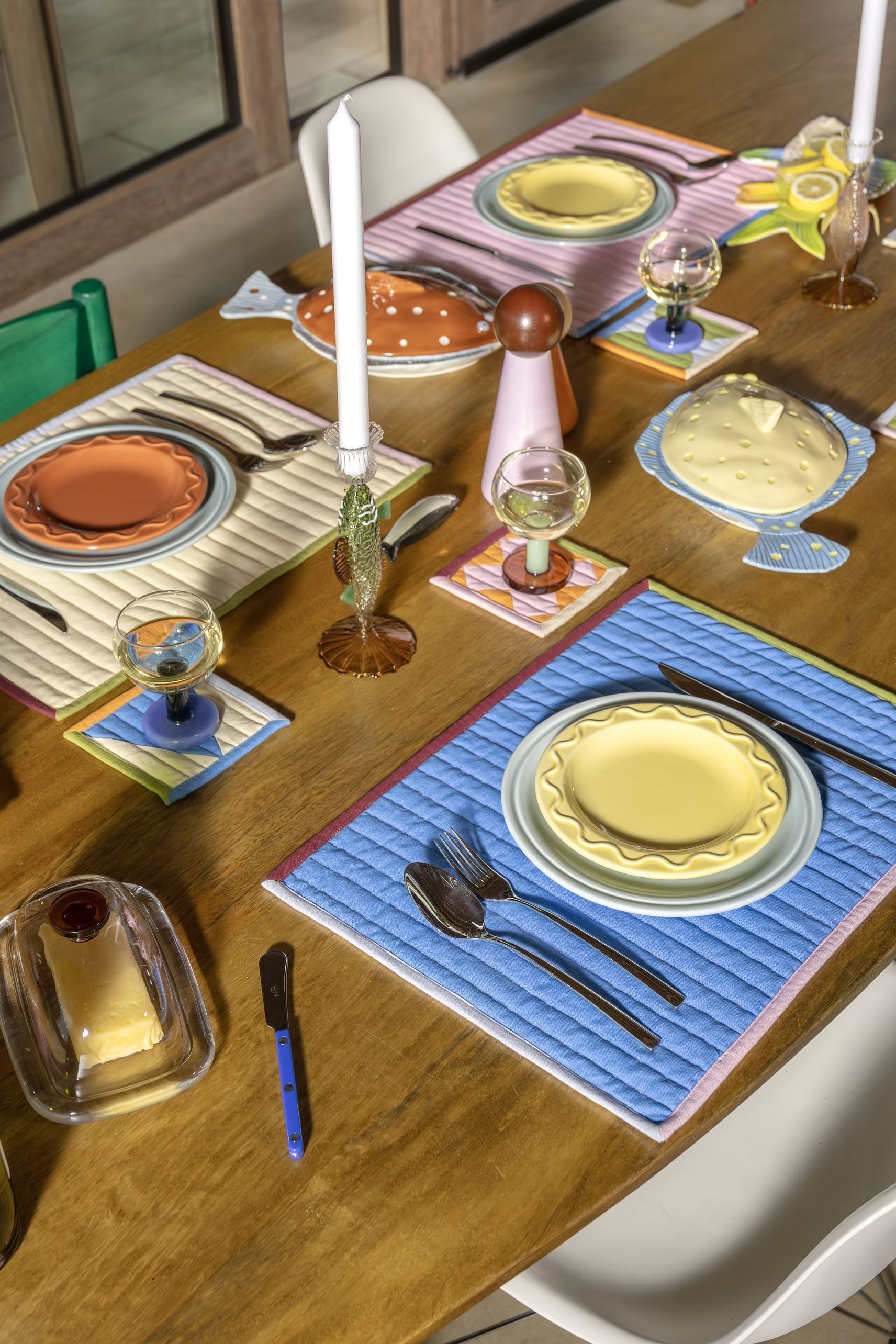 &klevering Stitch Placemat Set of 4 Multicolour