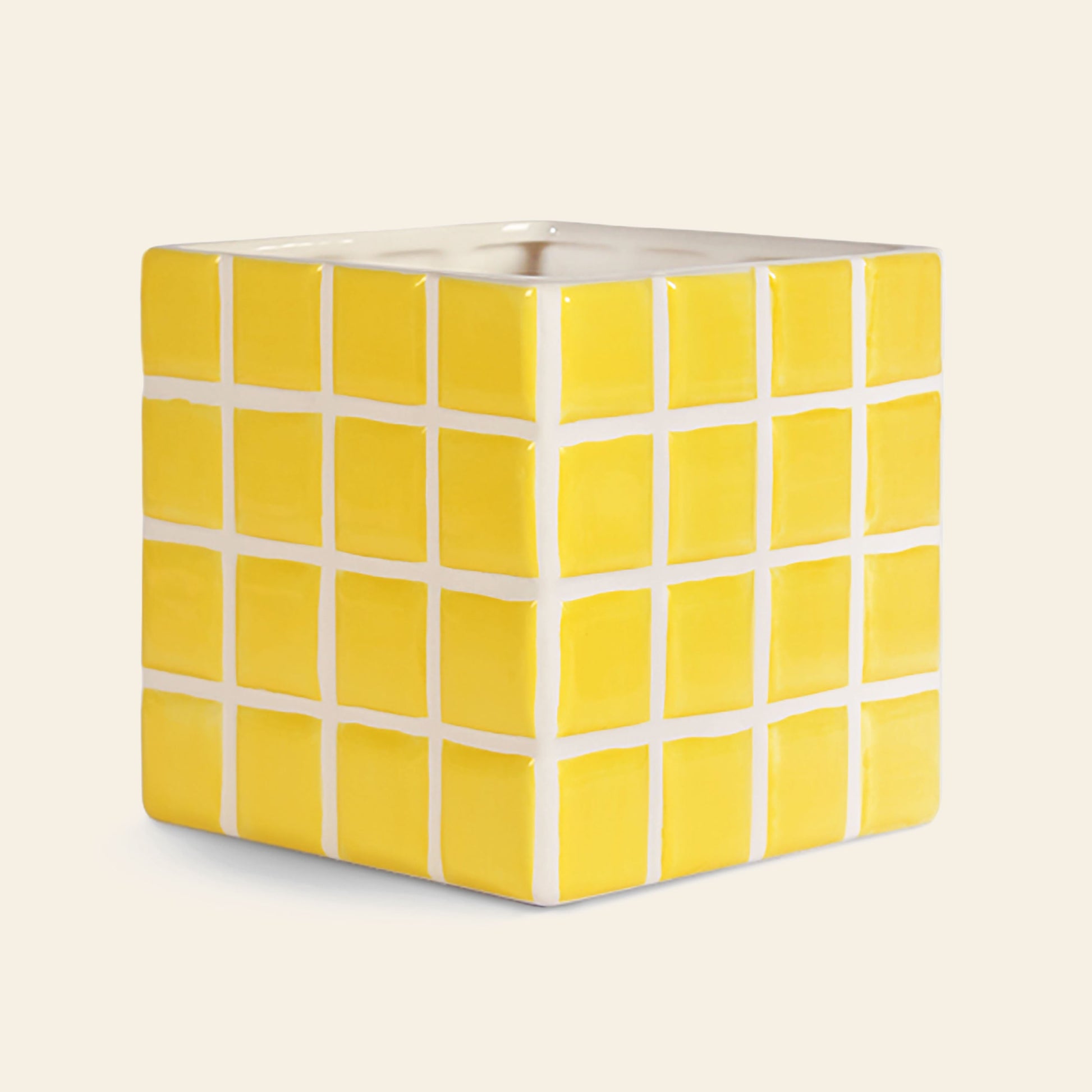 &klevering Tiled Planter Yellow