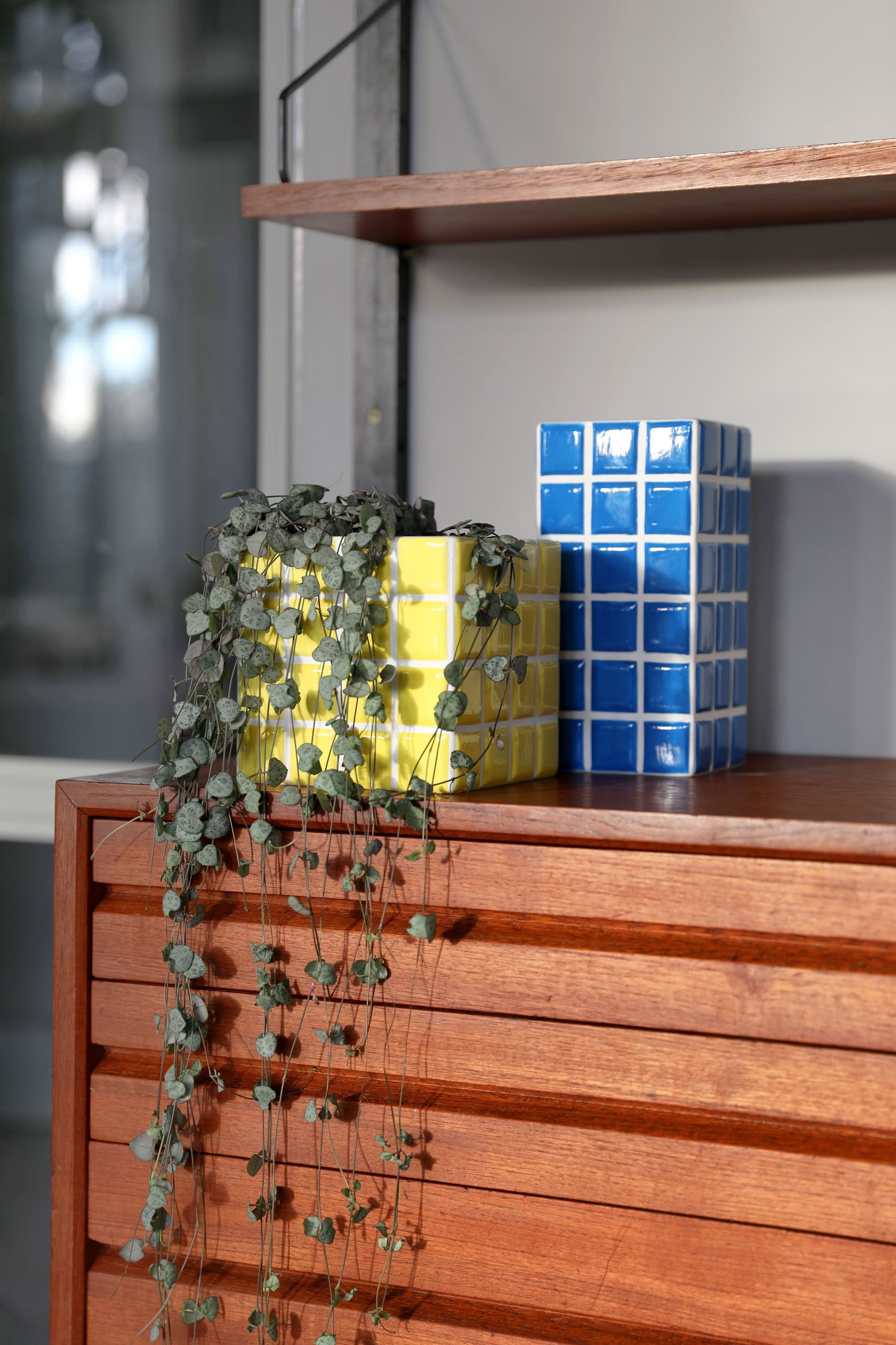 &klevering Tiled Planter Yellow