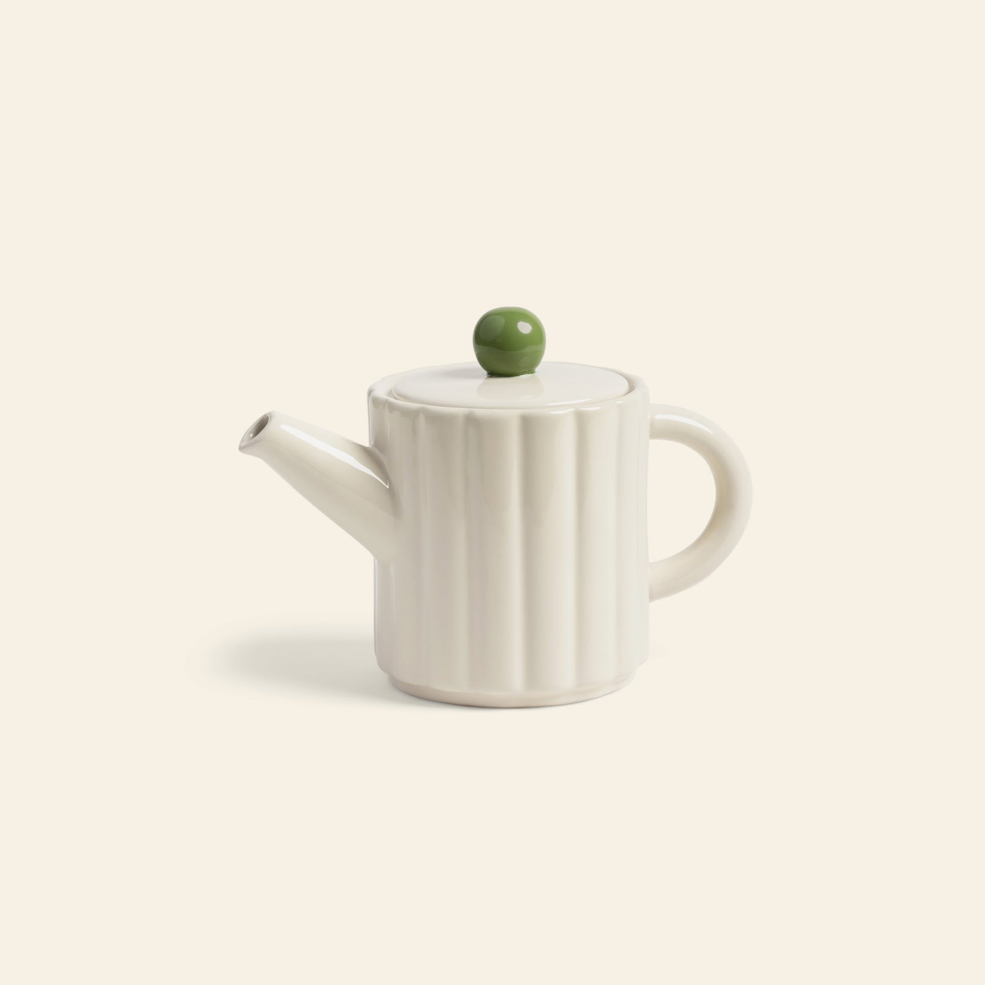 &klevering Tube Teapot Off-White