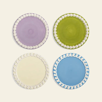 &klevering Whipped Plate #2 Set of 4 Multicolour