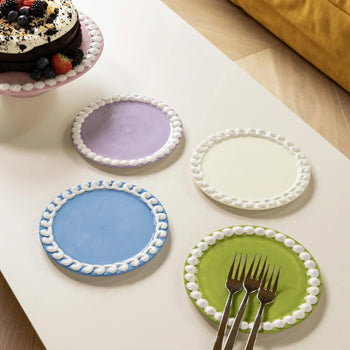 &klevering Whipped Plate #2 Set of 4 Multicolour