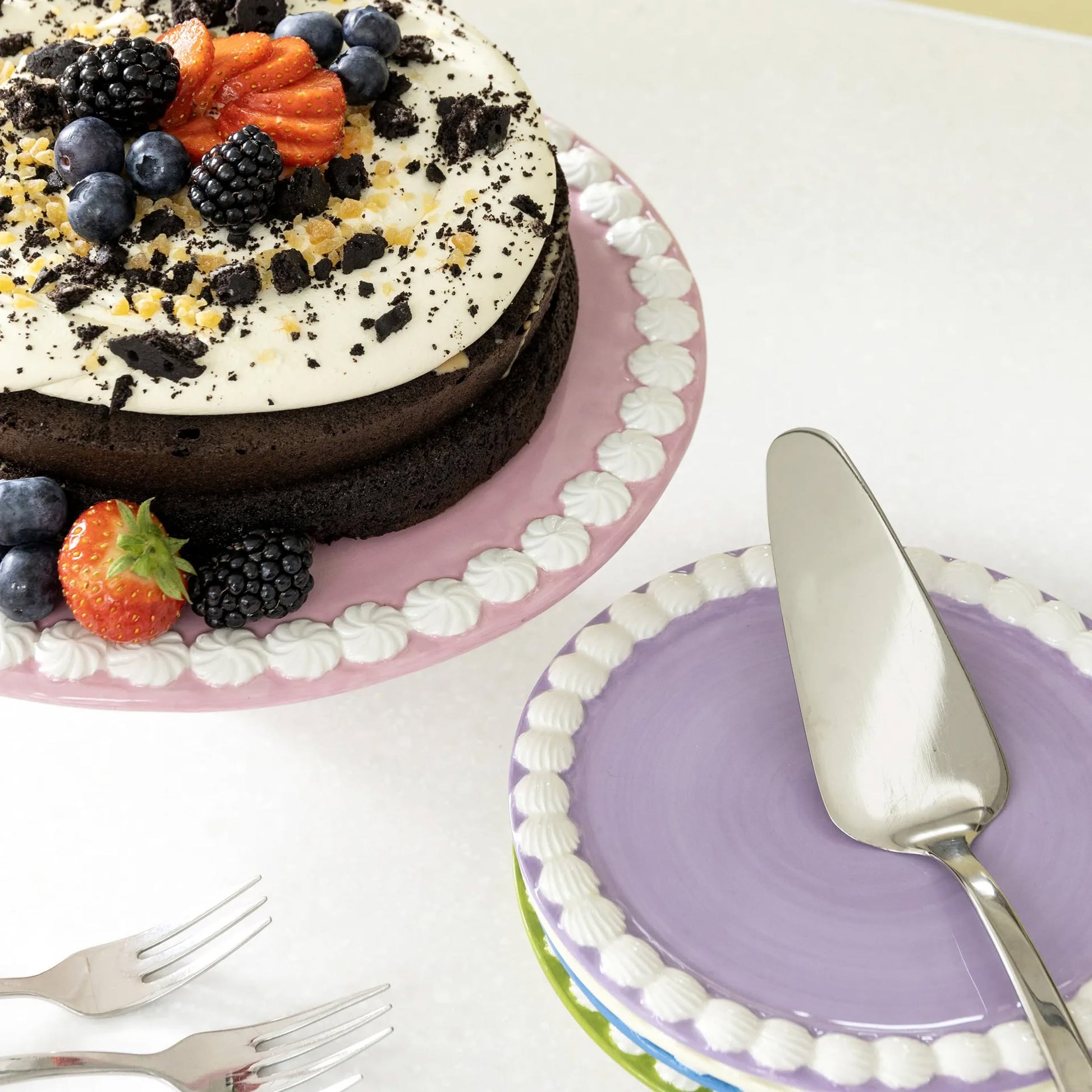 &klevering Whipped Plate #2 Set of 4 Multicolour