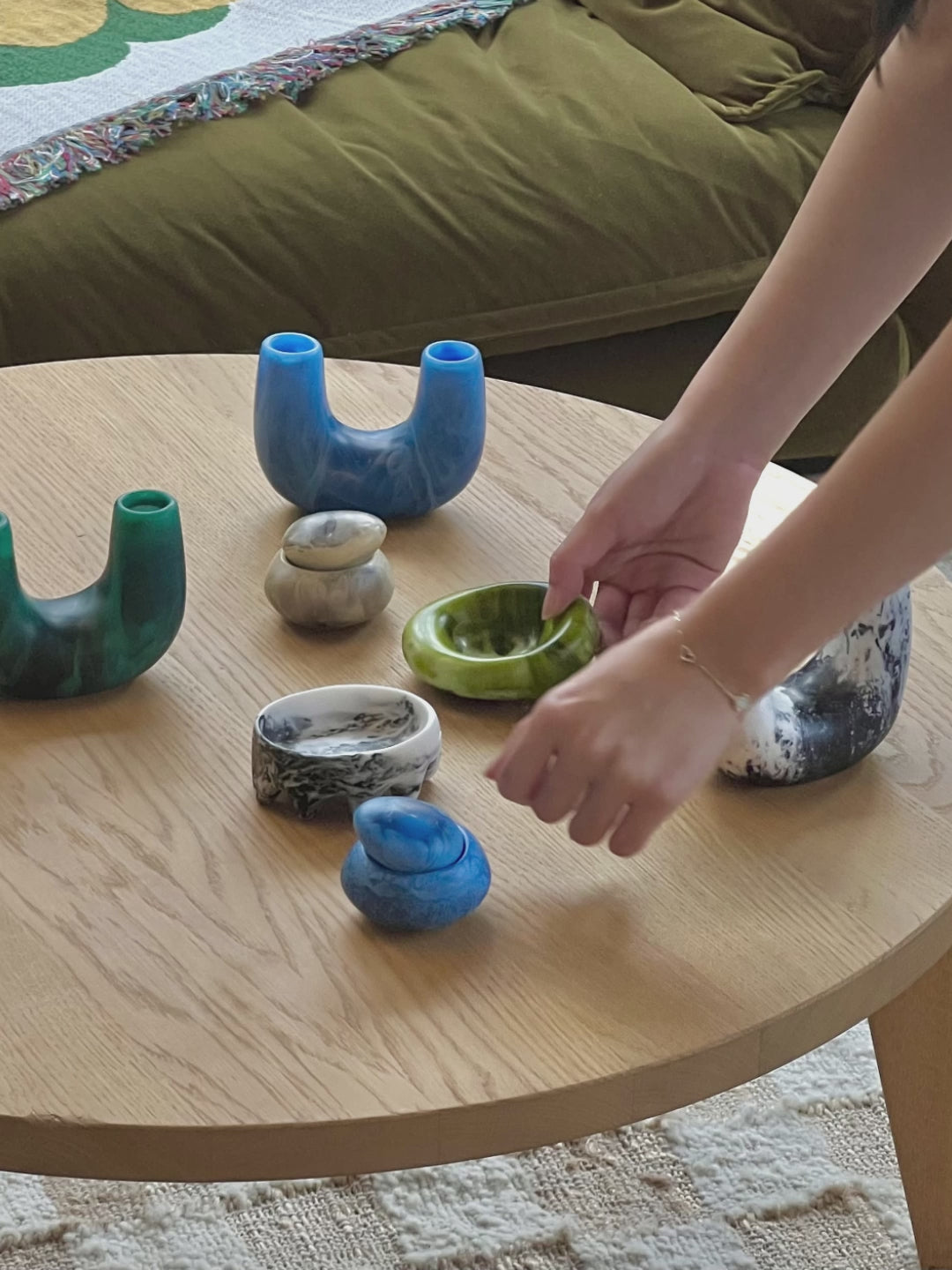 Dinosaur Designs Small Drift Dish Malachite 4